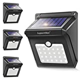 Luposwiten Solar Lights Outdoor 28 LED - 2 Modes Solar Motion Sensor Lights with 125° Motion Angle - IP65 Waterproof Solar Powered for Garden Patio Yard (4Pack)