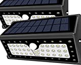 Solar Lights, Lampat Bright 62 LED Solar Powered Security Lights Waterproof Outdoor Motion Sensor Lighting for Wall , Patio, Garden, Landscape, Deck, Shed, Lawn, 2 Pack