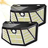 Solar Outdoor Lights 310 LED 2500Lm Solar Motion Lights with Upgraded IP65 Waterproof Seal, 270 Degree Wide Angle 3 Optional Modes Solar Security Lights for Patio Backyard Garage (2 Pack)