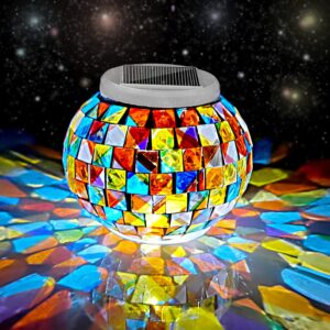 Color Changing Solar Powered Glass Ball Led Garden Lights