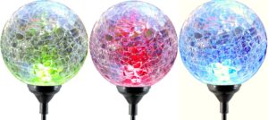 Moonrays 91251 Color Changing Solar LED Glass Ball Light Fixtures