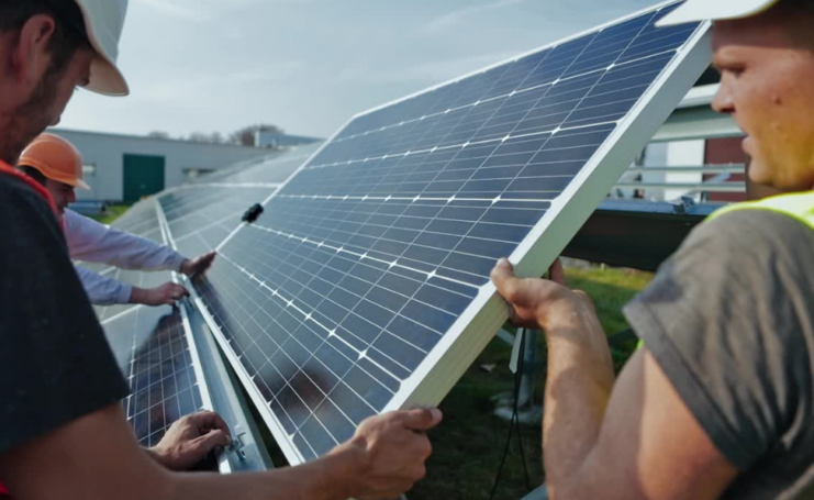 set up solar panel